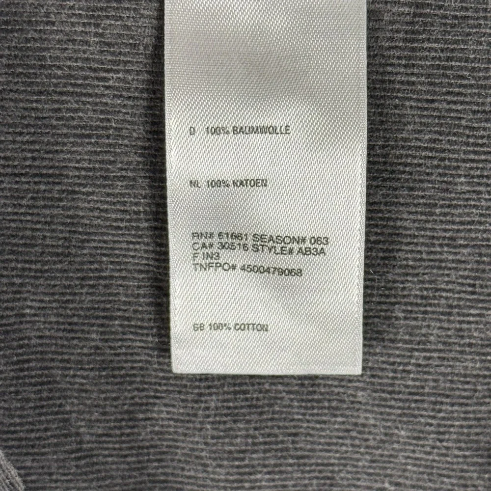 VTG The North Face‎ Men's Size XXL Gray Corduroy Long Sleeve Pea Shirt